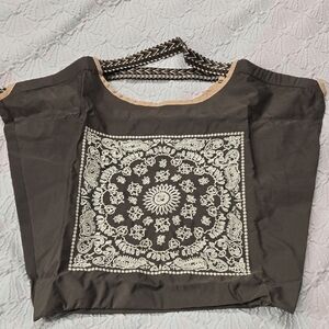 Grey Bandana Print Women's Tote Bag